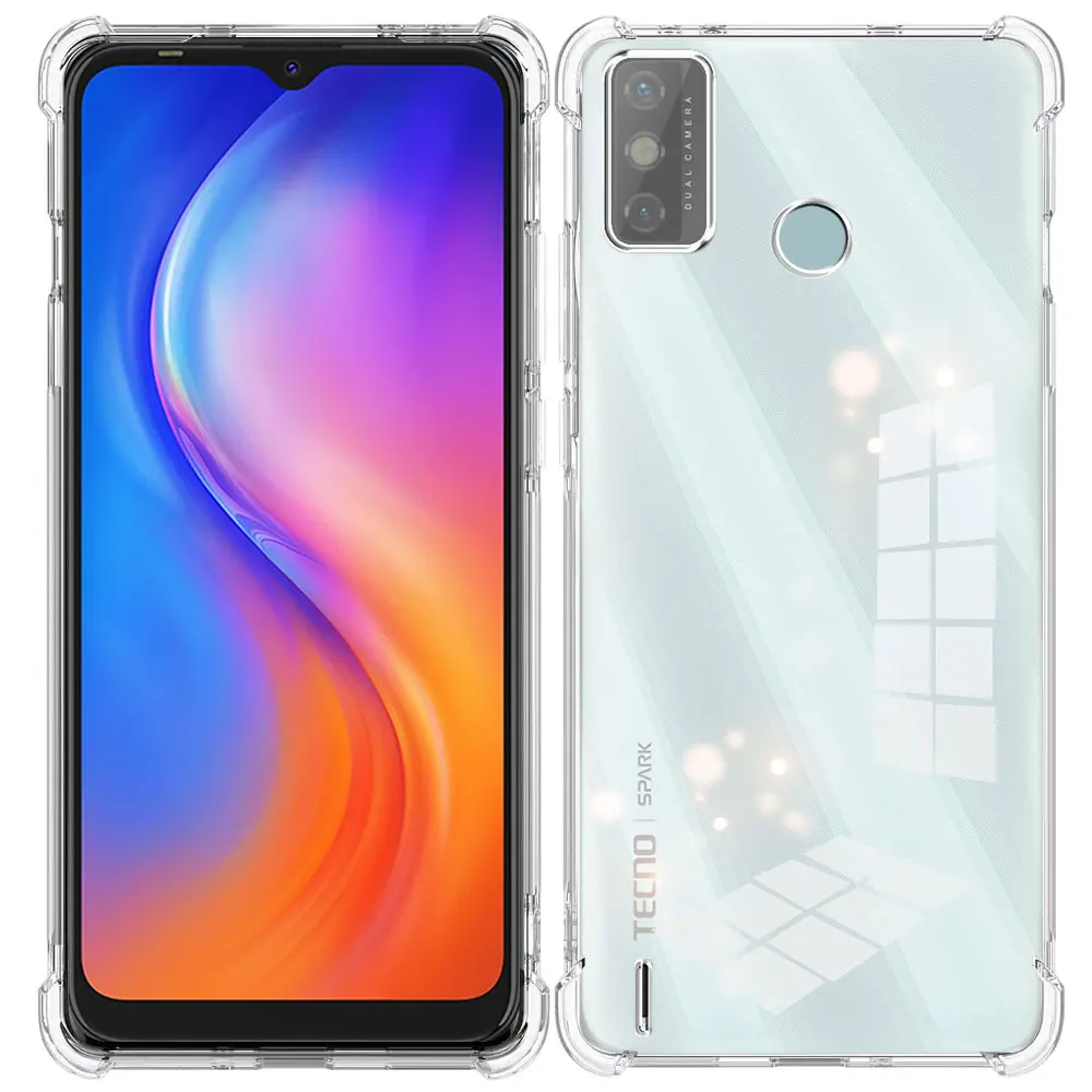 Shockproof Airba Clear TPU Phone Case - Soft Silicone Transparent Cover