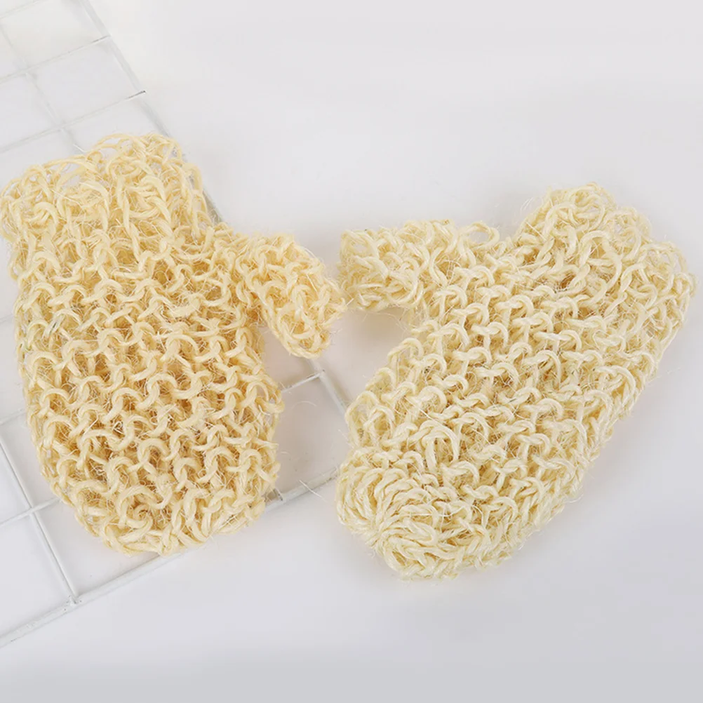 

Gloves Braided Shower Scrubbing for Body Take Bath Skincare Exfoliating Mitts Exfoliator