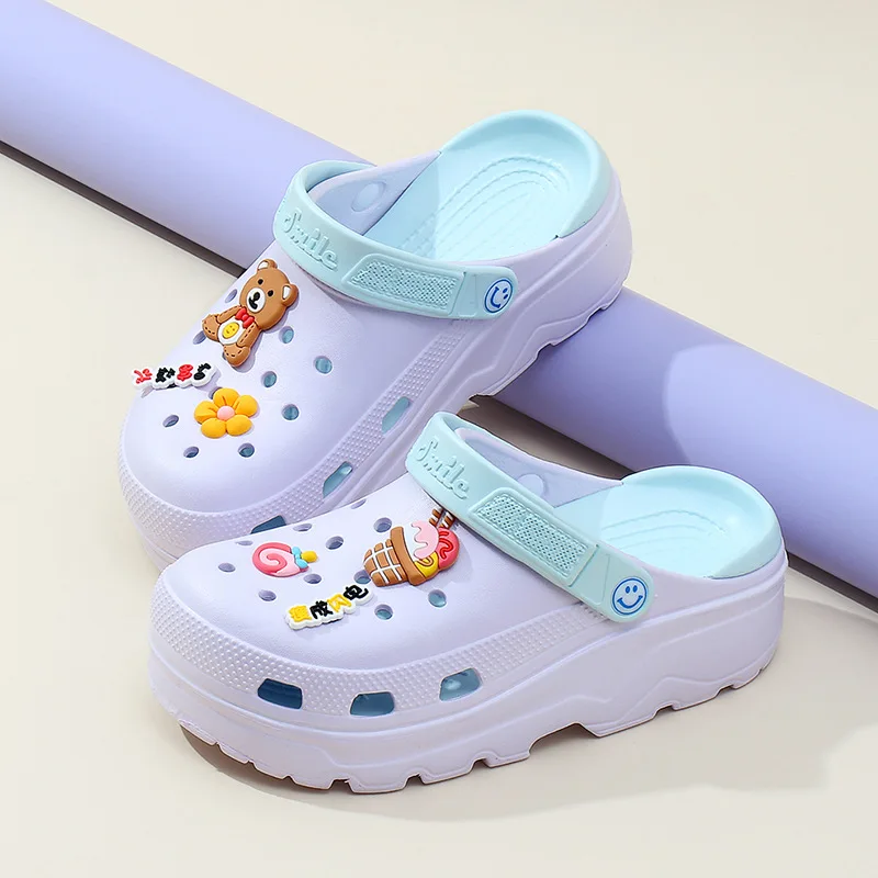 EVA Women Summer Sandals Thick Bottom Home Slides Women Clogs Soft Dry Wedges Platform Garden Shoes Beach Sandals Home Slippers 6