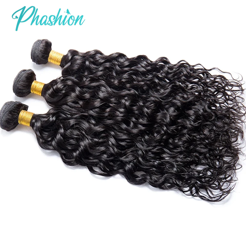 

Phashion Water Human Hair Bundles 1/3 Pcs/Lot 30 32 Inch 100% Remy Hair Extensions For Black Women Brazilian Weave On Sale 10A
