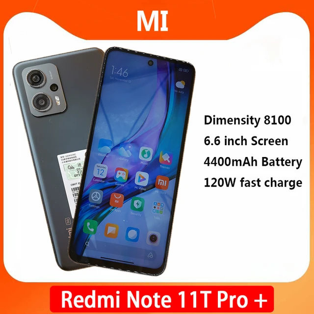 Original Xiaomi Redmi Note 11T Pro Plus 5G Mobile Phone 8GB RAM 128GB 256GB  512GB ROM Dimensity 8100 Android 6.6 LCD Full Screen 64.0MP NFC Fingerprint  ID Smart Cellphone From Smartphone_saler, $306.86