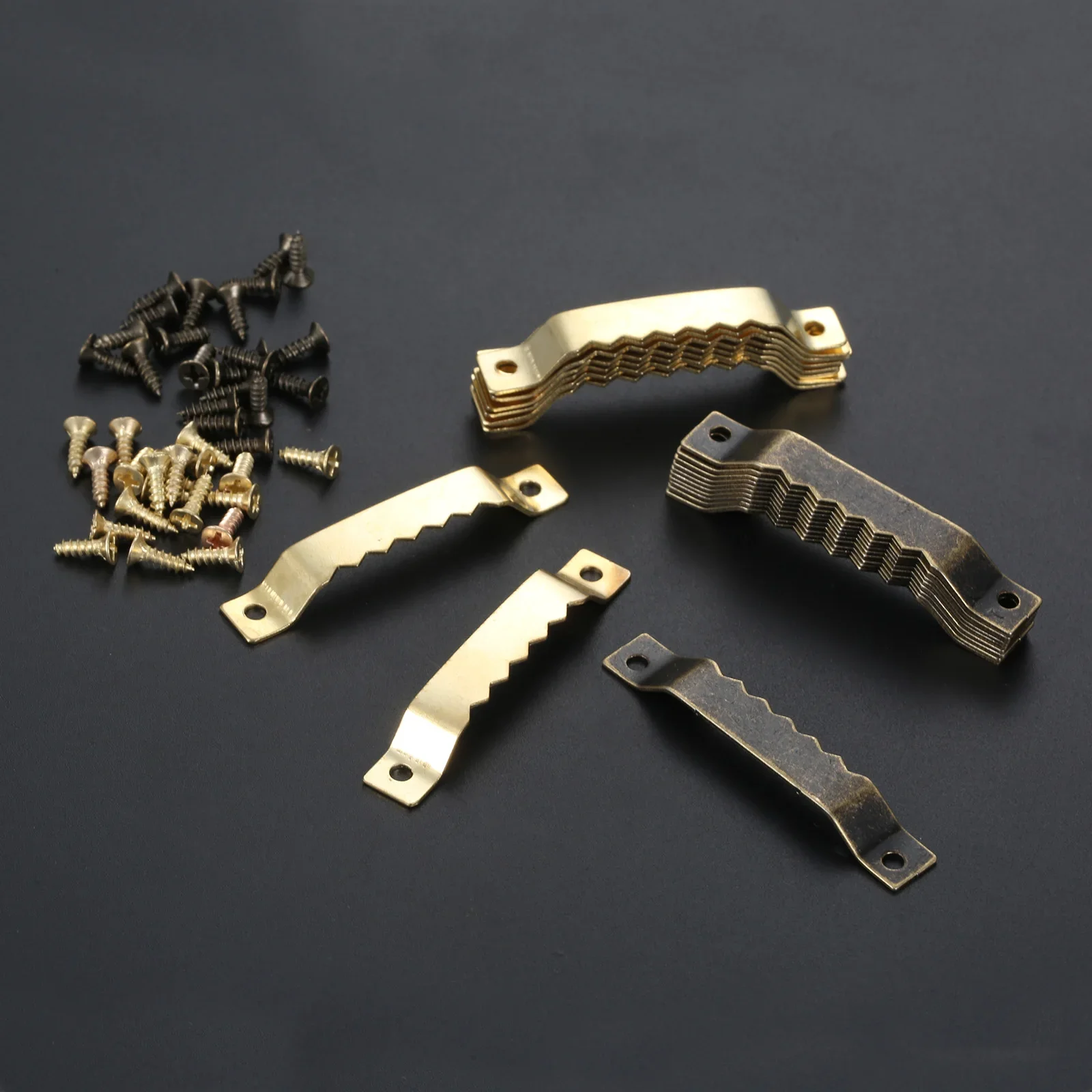 20pcs Sawtooth Invisible Photo Frame Hook w/screw Metal Picture Wall Hanger Saw-teeth Painting 52*8mm/2inch Bronze/Gold/Black