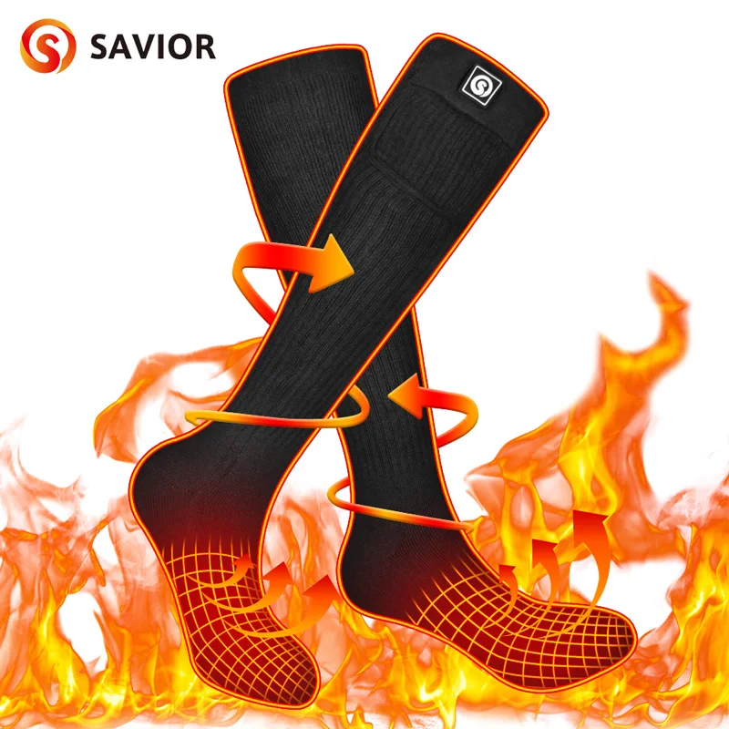 SAVIOR Electric Heated Socks Rechargeable Battery Heating Socks Outdoor