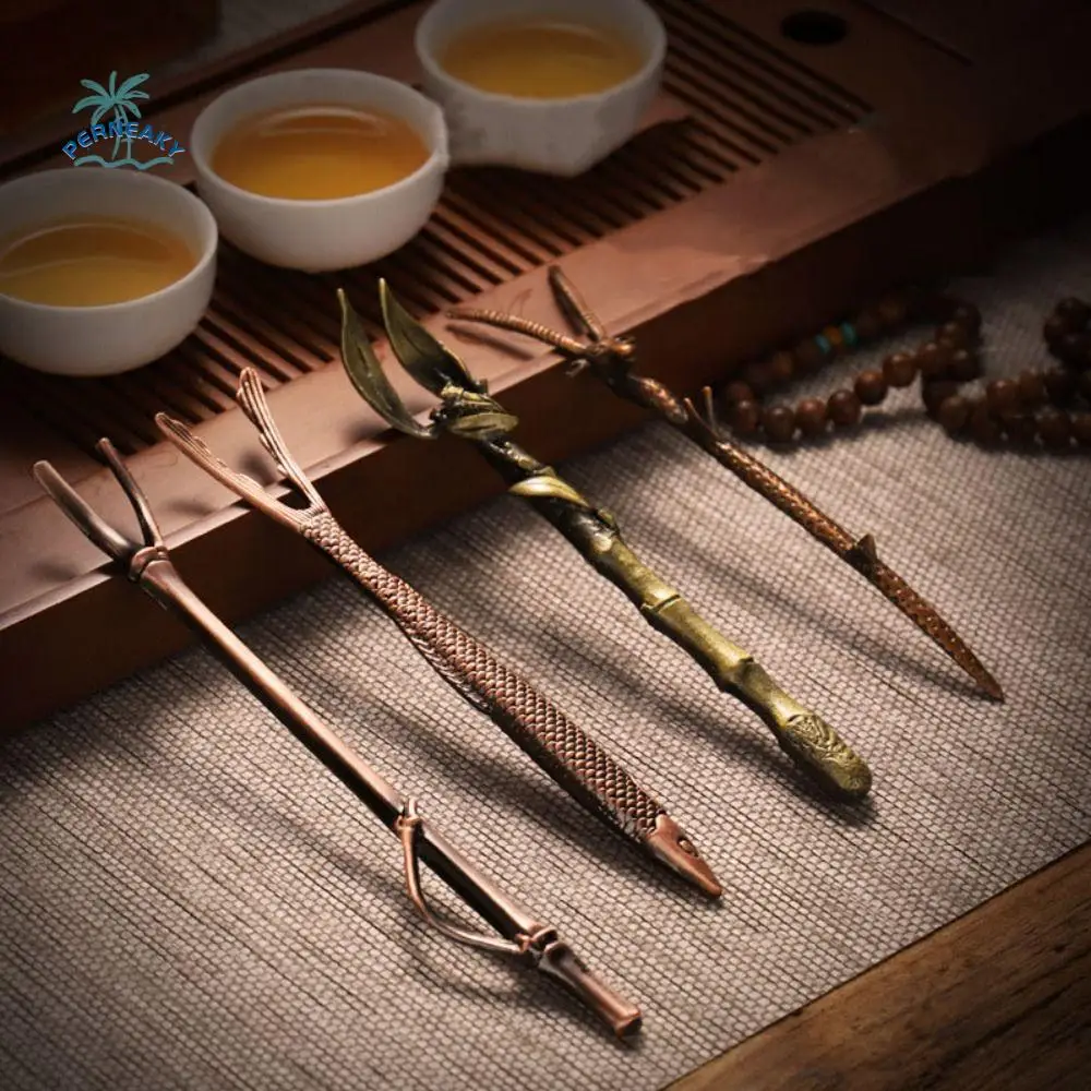 Anti-Scald Tea Kettle Cover Fork Heat Insulation Vintage Teapot Lid Clip Japanese Style Alloy Tea Set Spare Part Kung Fu