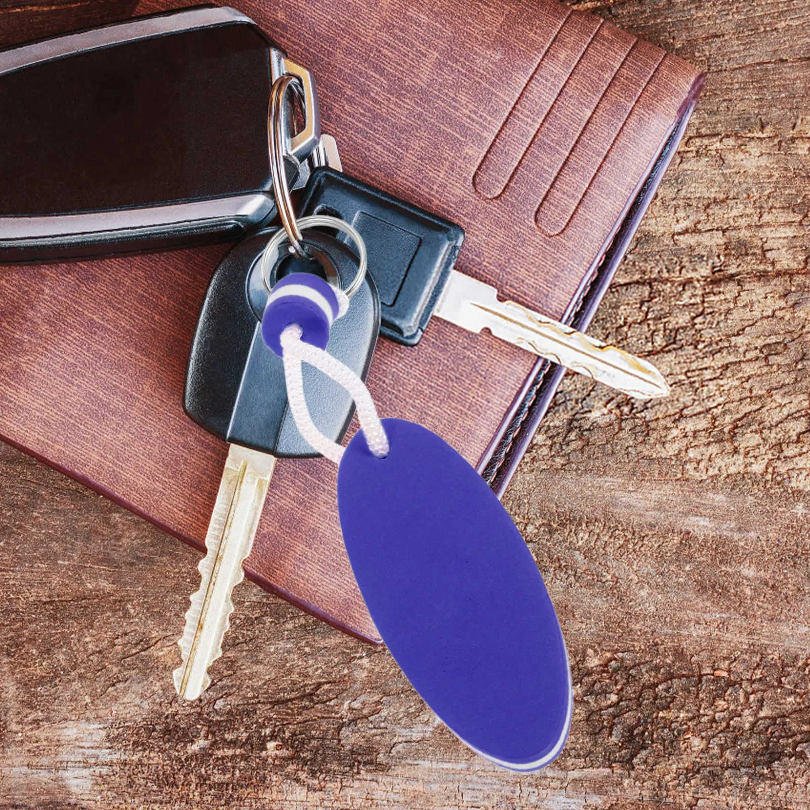6Pcs 세련된 플로팅 키체인 서핑 보드 디자인 보트 타기, 항해, 낚시, 열쇠, 수상 스포츠 액세서리용 타원형 부력 키링