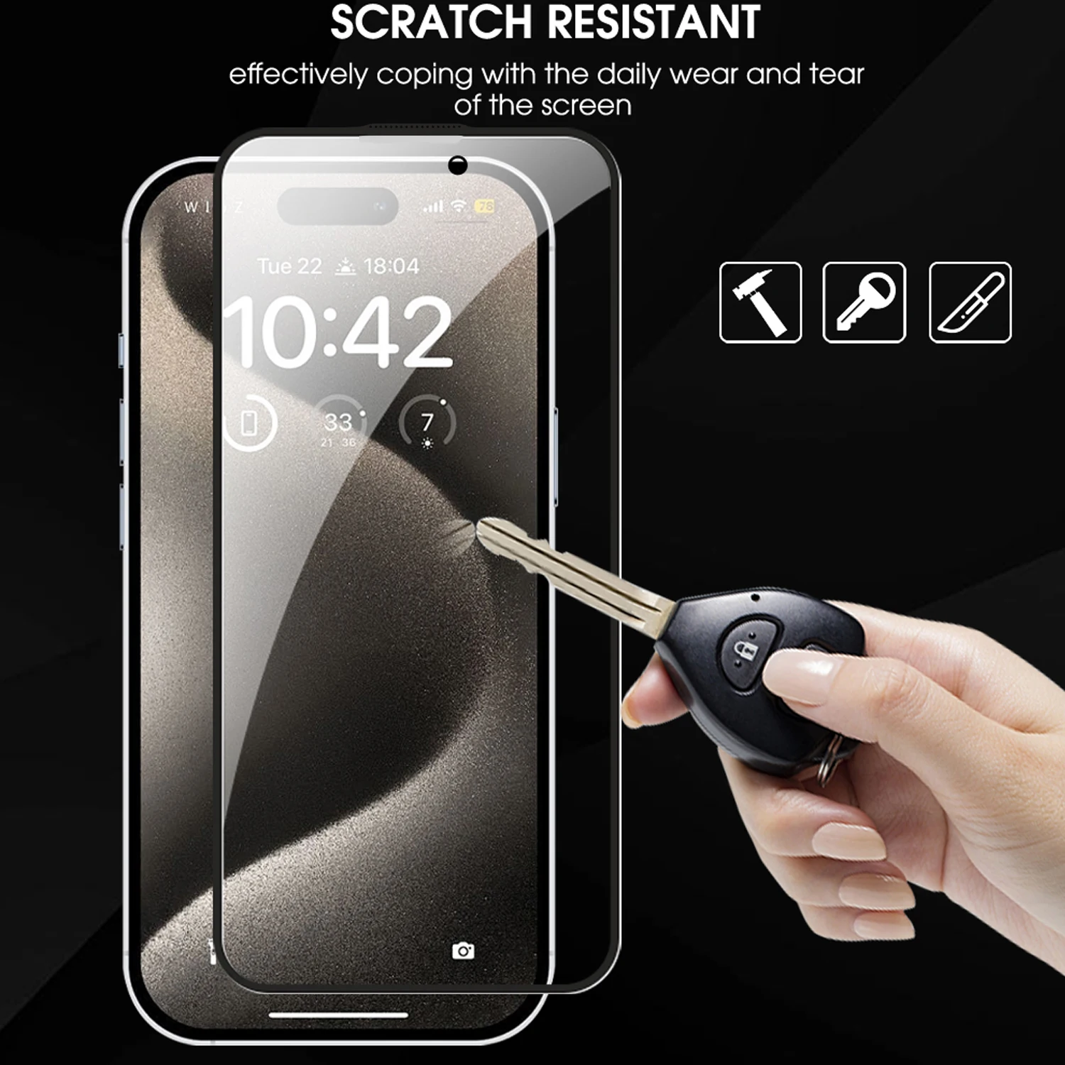 Premium Privacy Screen Protector | Easy Installation | Anti-Spy | HD Clear Tempered Glass