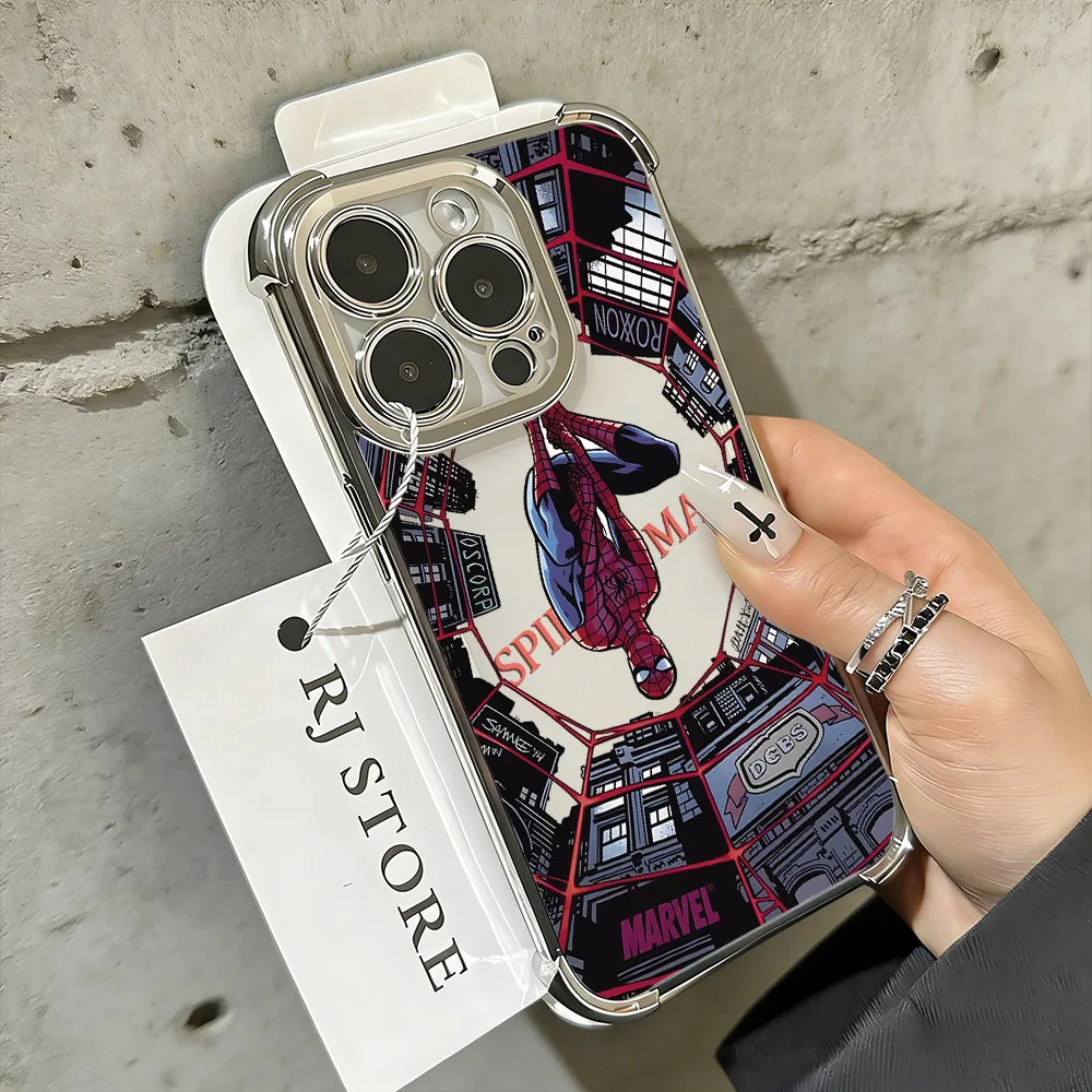 Cool Fashion Spidermans Phone Case For iPhone 17 17e 16e 16 15 14 13 12 11 Pro Max X XR XSMax 7 8 Mini Air Plus AntiFall Airabag