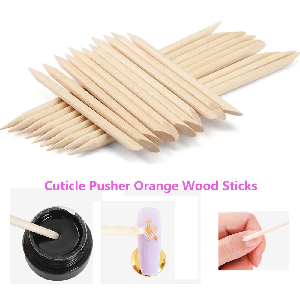 Sticks Double headed Nail Art Dotting Sticks Orange Wood - Temu