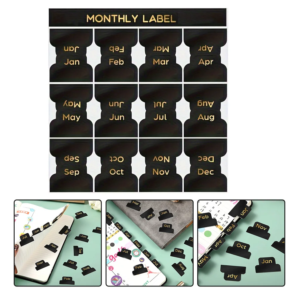 

Sticker Monthly Planning Stickers Book Cases Tabs for Annotating Books Aesthetic