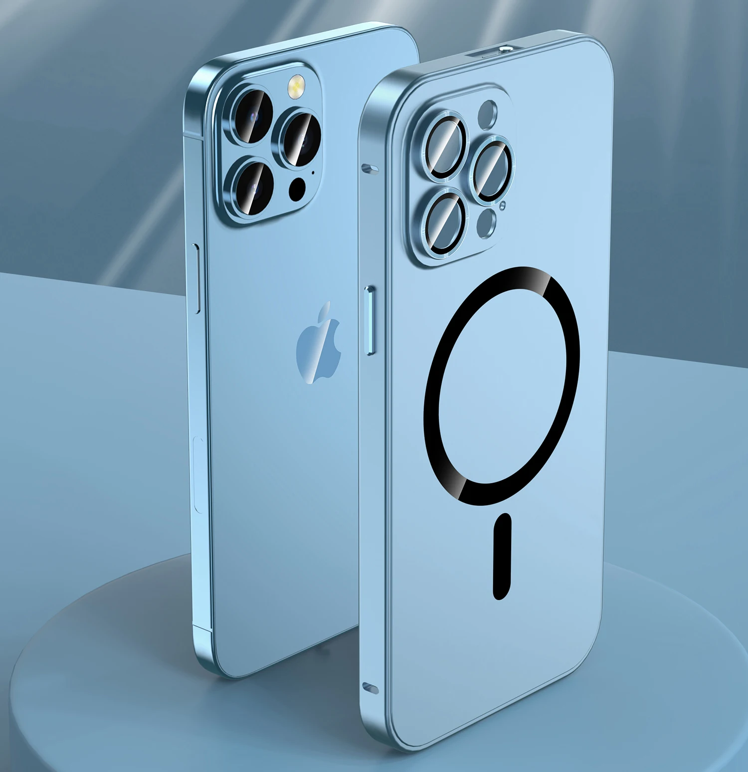 

Магнитная оригинальная цветная планка для iPhon 14 13 Pro Max объектив стеклянное кольцо алюминиевая металлическая рамка Бампер для беспроводной зарядки Magsafe