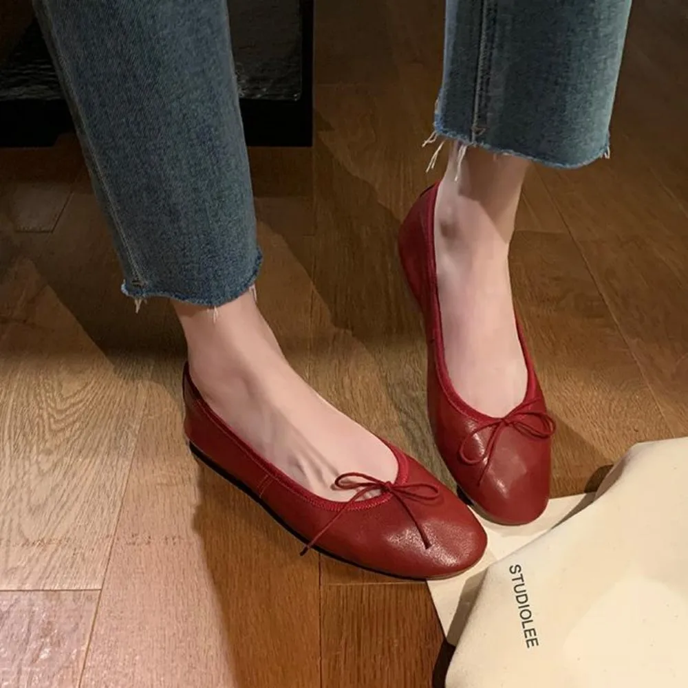 CHMURY Round Toe Leoprad Ballet Flats Slip on Shoes Ballerina Shoes 2025 2