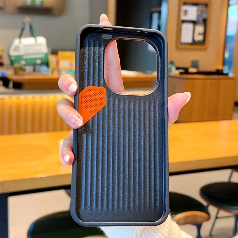Premium Magnetic PU Leather Case with Lens Protection and Heat Dissipation