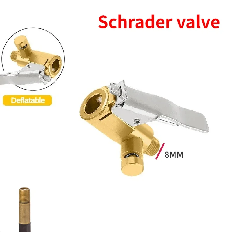 Dual Head Bicycle Pump Nozzle Hose Adapter with Valve Converter