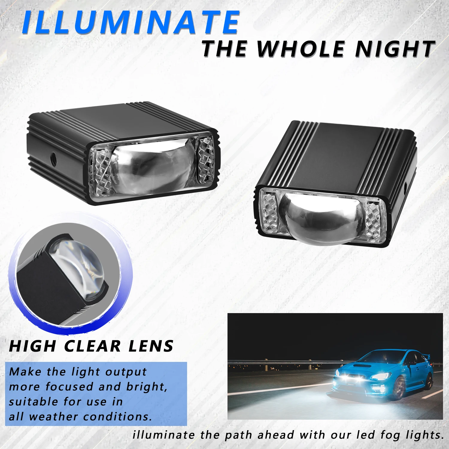 Additional Motorcycle Driving High/Low Len Fog Lamps Long Range Auxiliary Motocr