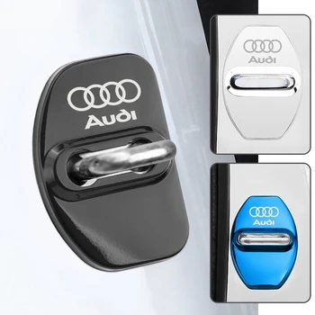 Auto Porta Serratura Decorazione Copertura di Protezione Emblema Caso Per Audi A4 b6 b8 b7 b9 b5 A6 A3 A8 Q3 Q5 Q7 Q8 A5accessori Car Styling