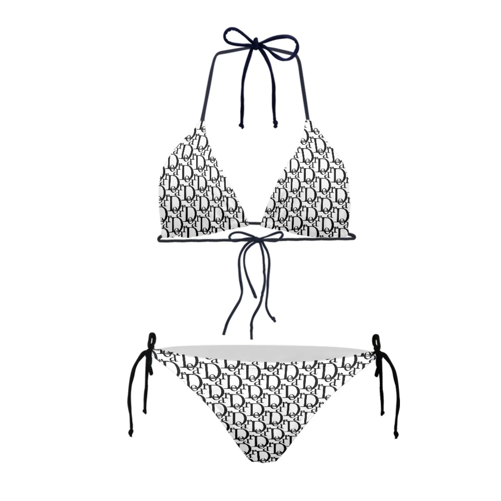 Bikini Set Luxury Letter Design Women's Triangle String Bikini Set