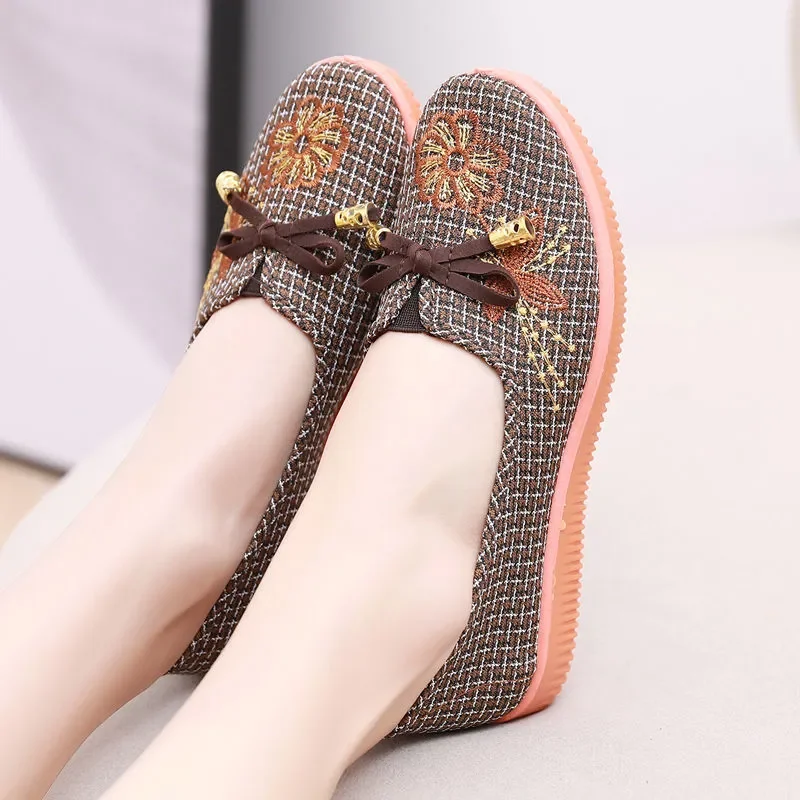 Women casual spring summer slip on loafers lady cute comfortable soft flat shoes leisure shoes Cresfimix a2386