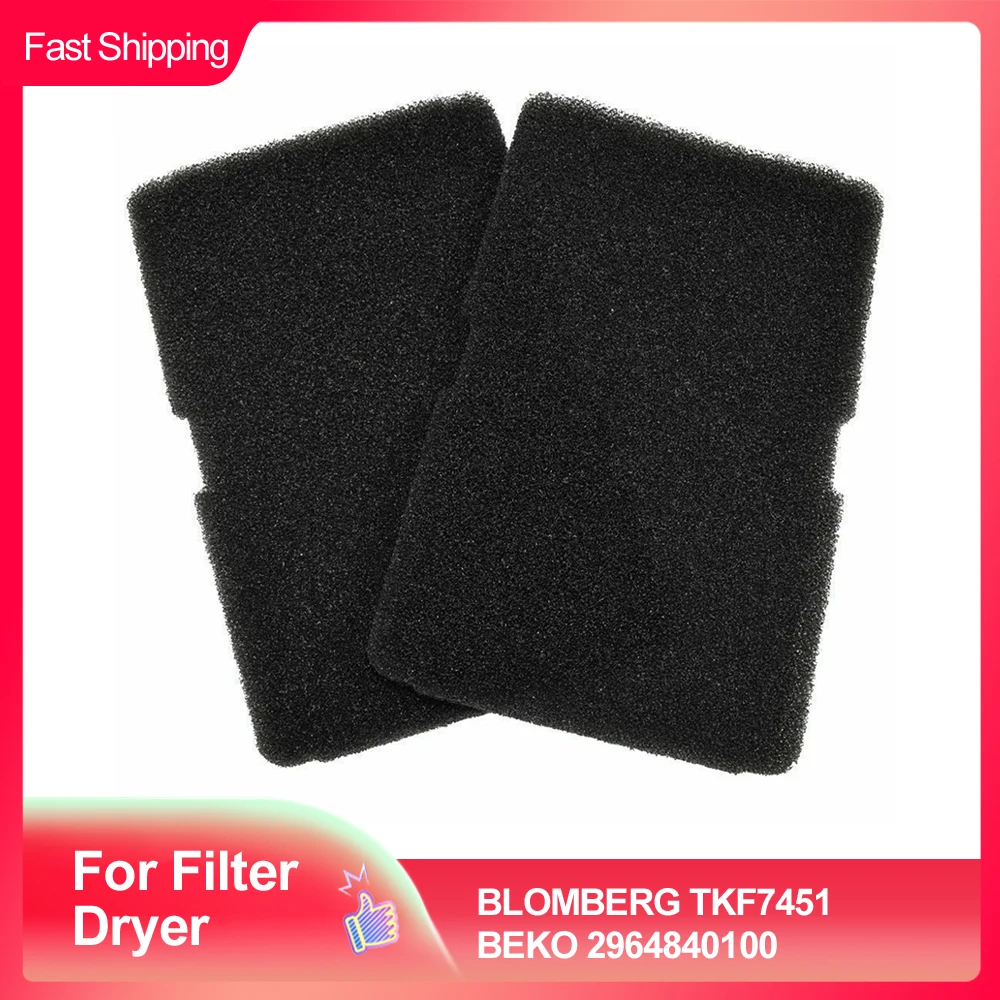 2pcs Sponge Filter For Filter Dryer BLOMBERG TKF7451 BEKO