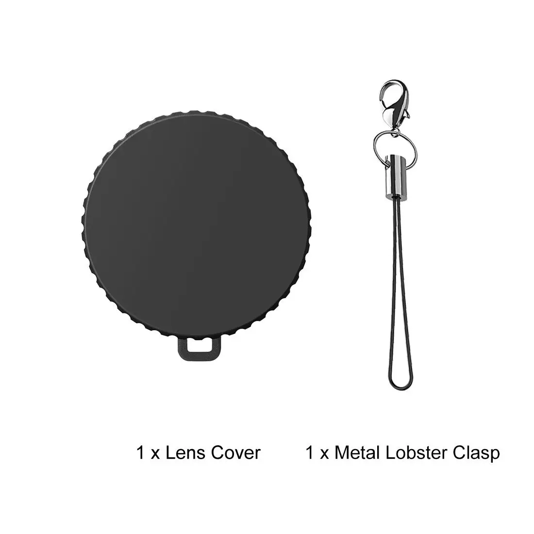 For DJI Osmo Action 6 PULUZ Silicone Lens Cap with Strap