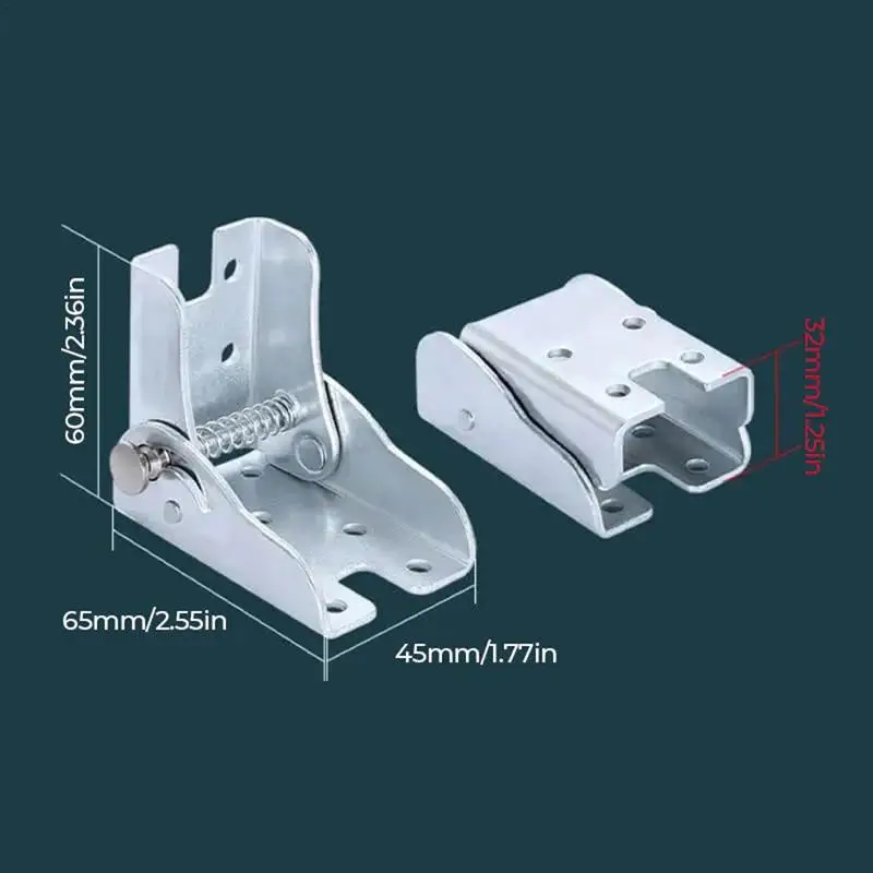 4pcs Self Locking Hinge Heavy Duty 90 Degree Foldable Extension Hinge For  Bed Leg Workbench Sleeping Platform Wall Table Legs