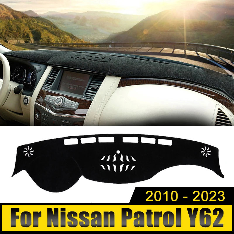 Für Nissan Patrol Y62 Armada 2010-2015 2016 2017 2018 2019 2020 2021 2022 2023 Auto Dashboard Abdeckung matten Vermeiden Licht Pad Teppiche
