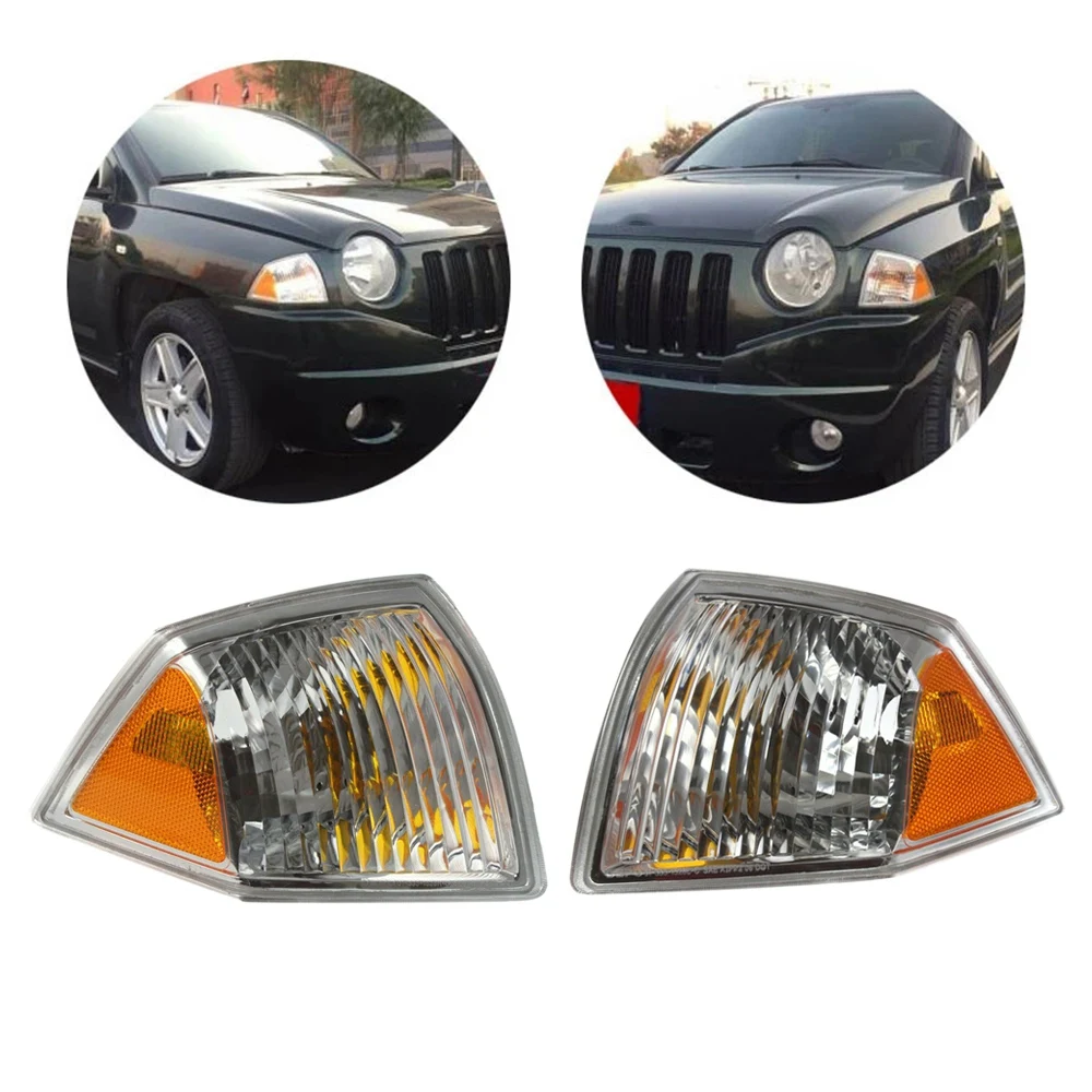 68000683AB Car Front Left Side Corner Light Turn Signal Indicator Light Lamp Shell for Jeep Compass 2007-2010
