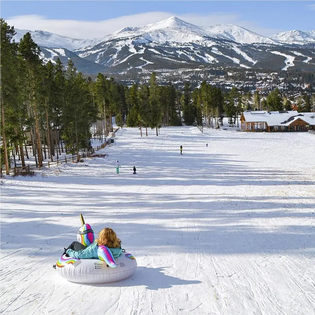 Ski Ring Inflatable Sled Toys Carrying Snow Tube Christmas Snowboard