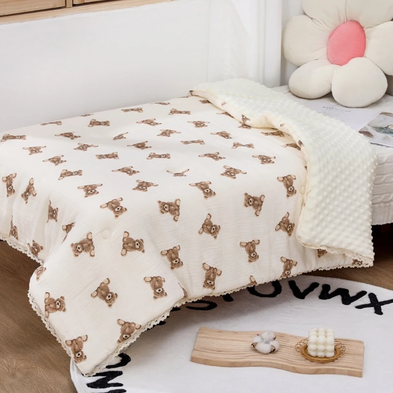 

Lightweight Baby Fleece Quilt Comfortable Sleep Blanket for Baby Little Children