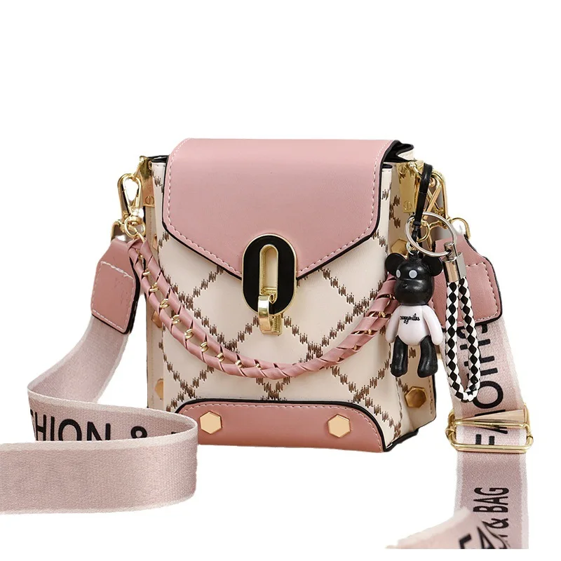 Summer New Bag Korean Style Simple Small Square Bag Fashion All-Match Shoulder Crossbody Fashion Mini Phone Bag Women's Bag