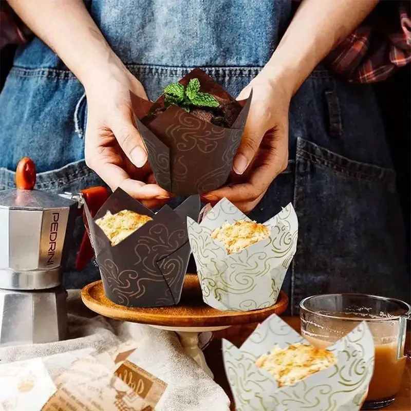 50PCS Baking Cake Paper Holder Paper Cup Mafen Cup Mafen Cake Oil Proof Paper Holder Cup