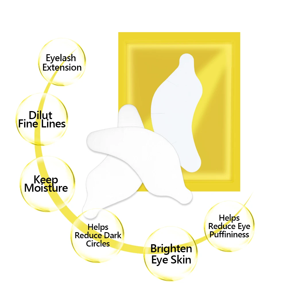 20/50 Pairs Eyelash Extension Patch Hydrogel Patches Gel Pad Lash Extension Under Eye Patches Eyelash Pads Eyelashes Patch
