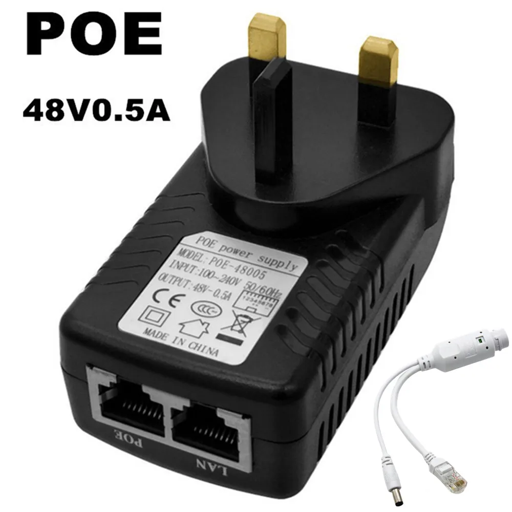 Cctv Security Dc 48V A 12V Adattatore Di Alimentazione Per Iniettore Poe Ethernet Ip Camera Phone Alimentatore Poe Con Splitter Poe Standard