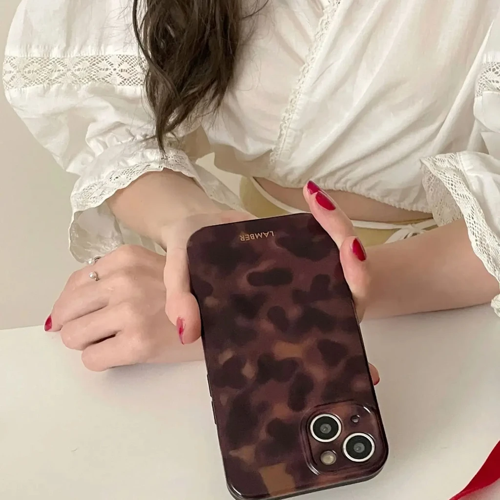 Vintage Amber Pattern Phone Cover Case in Brown