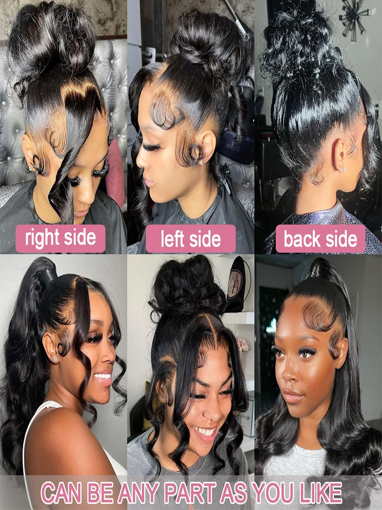 38 Inch Body Wave HD Lace Front Human Hair Wigs Brazilian 250 Density 360 Full Transparent Lace Wig Human Hair Pre Plucked human hair wig lace front wig human hair wigs front lace wig