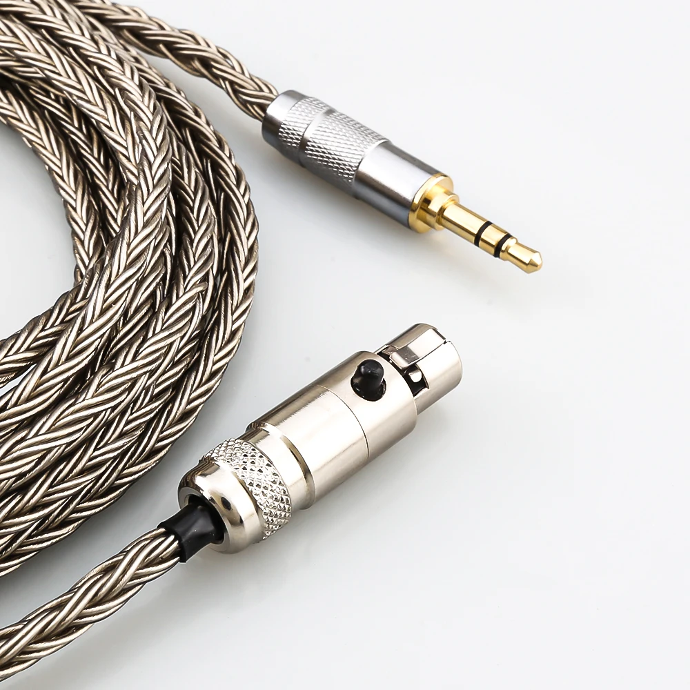 Hot Sale 8 Core Audio Headphone Upgraded cables 3.5mm stereo plug to mini XLR for AK G Q701, K240S ,K271 ,K702 ,K141 ,K171, K712