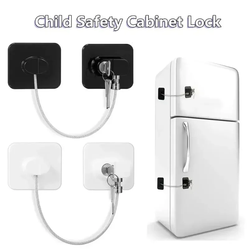 Baby Safety Refrigerator Lock with Keys Infant Security Protector Drawer Cabinet Locks Sliding Closet Door Locks Kids Safety