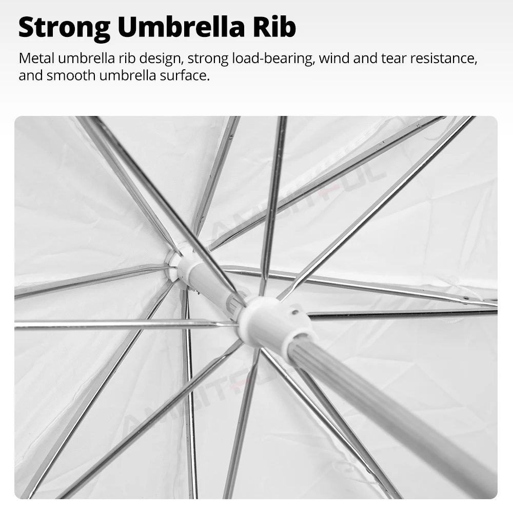 Camera Accessories Godox 37" / 94cm White Folded Diffuser Soft Umbrella AD-S5 For Godox Witstro AD200 AD180 AD360 AD360II Flash Speedlite
