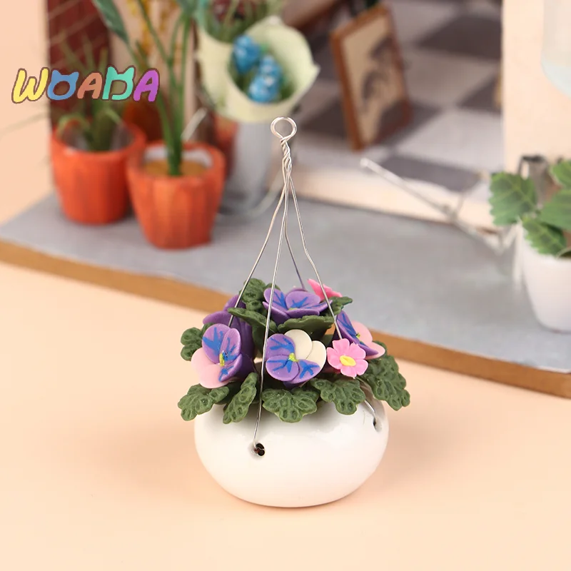 

1:12 миниатюрные горшечные растения для кукольного домика, цветочный горшок фаленопсис, модель бонсая, аксессуары для сада