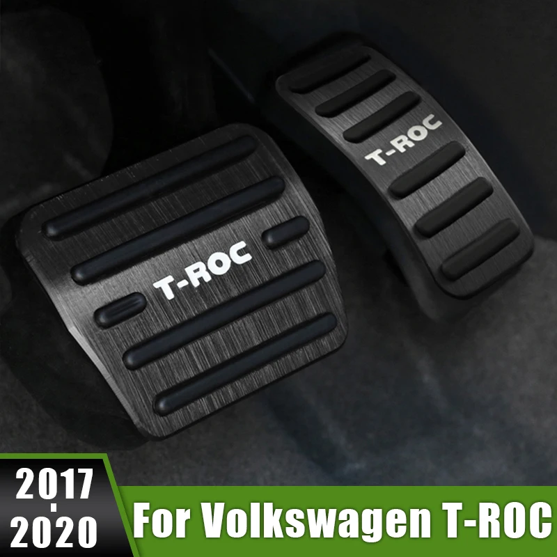 For Volkswagen VW T-ROC T ROC Aluminum Car Accelerator Brake Pedal Non-Slip Cover Protection Accessories