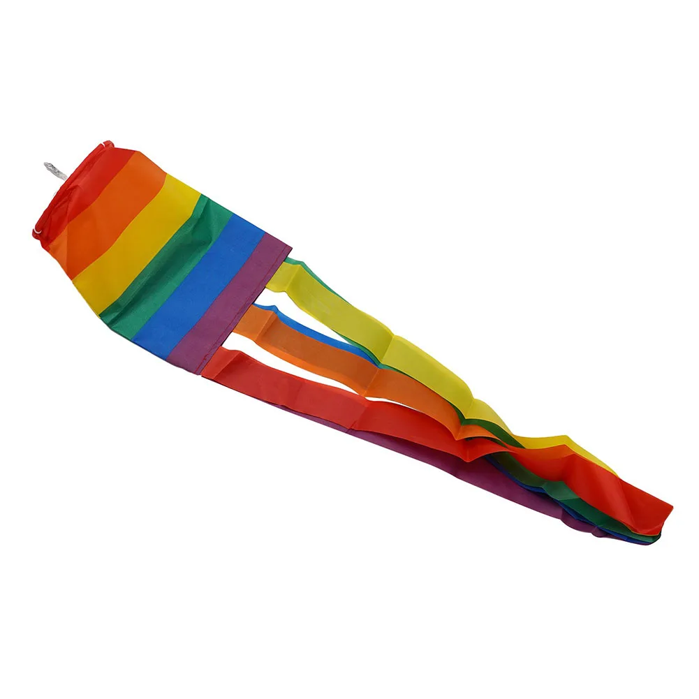 

100D FABRIC 35 X 5 X 5 Inch 5 Feet Porch Deck 88 X 13 X 13cm Party Decoration Polyester Rainbow Windsock Backyard