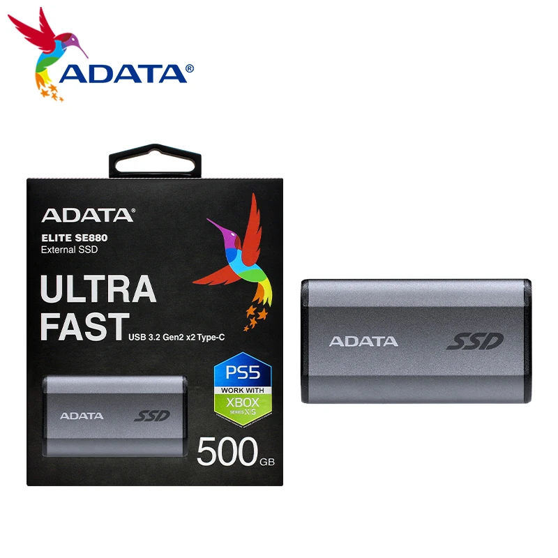 ADATA 모바일 솔리드 스테이트 고속 휴대용 SSD 읽기 속도 최대 2000MB/s 타입-C 3.2 Gen2x2 인터페이스 PSSD 데스크탑 PC용