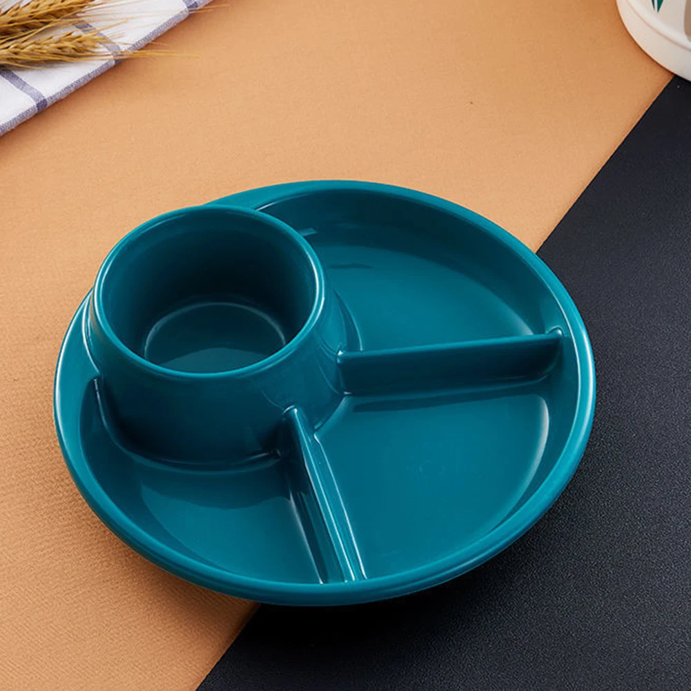 Dinner Plates Divided Table Plate Plates Slimming Meal Quantitative Plate For Household Plastic Three Grids For Children Adults
