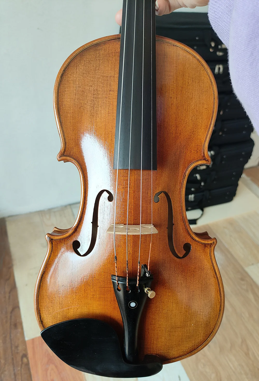 7/8 Size Violin Antonio Stradivarius 1714 Soil Professional Violin Size 7/8 #3606 Violine European Wood Hand Made