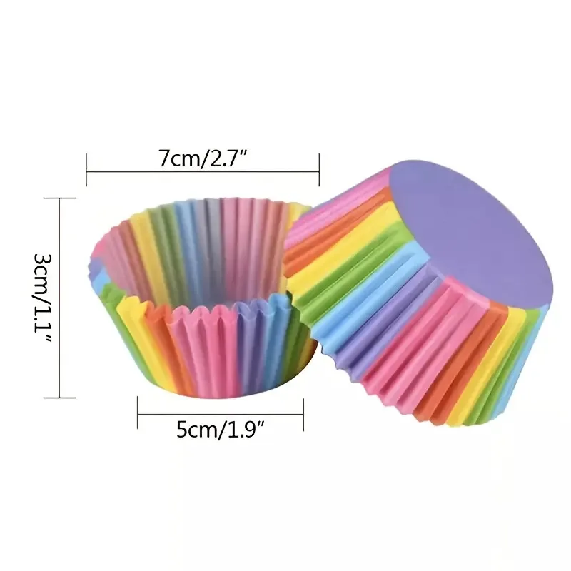 Cake Muffin Cupcake Paper Cups Cake Box Cupcake Liner Kitchen Baking Accessories Mold Decorating Tools 100Pcs/pack