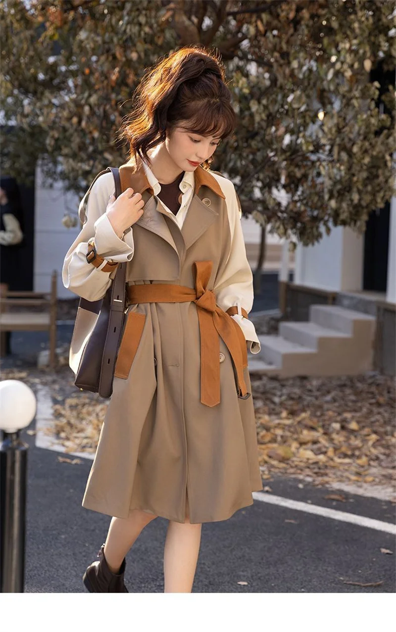 Khaki Trench Coat Detail