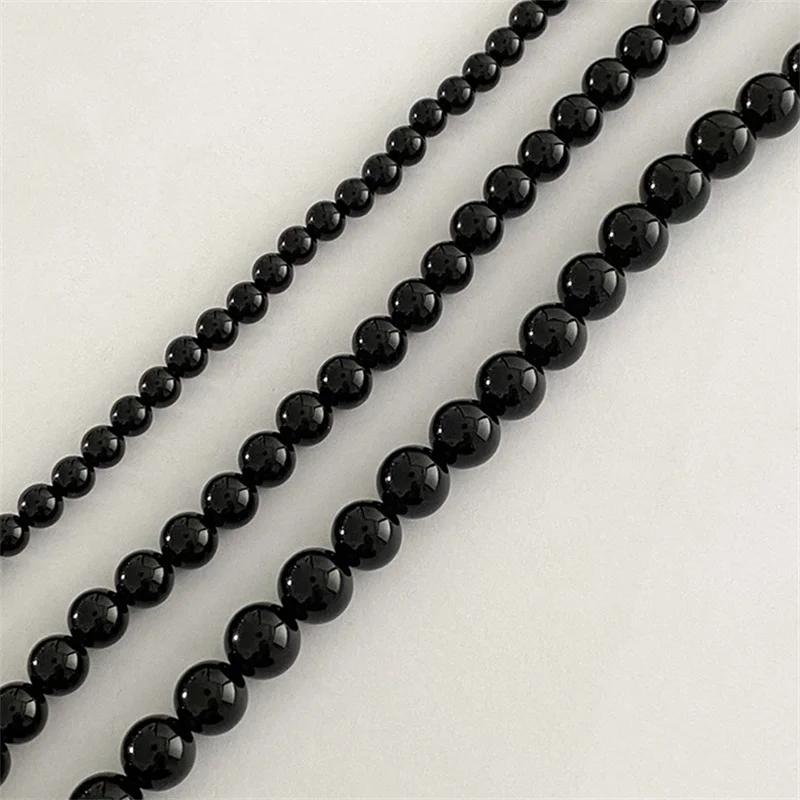 Schwarze Perlenketten Mit Anhänger Für Damen Eleganter Schmuck_voghion.com