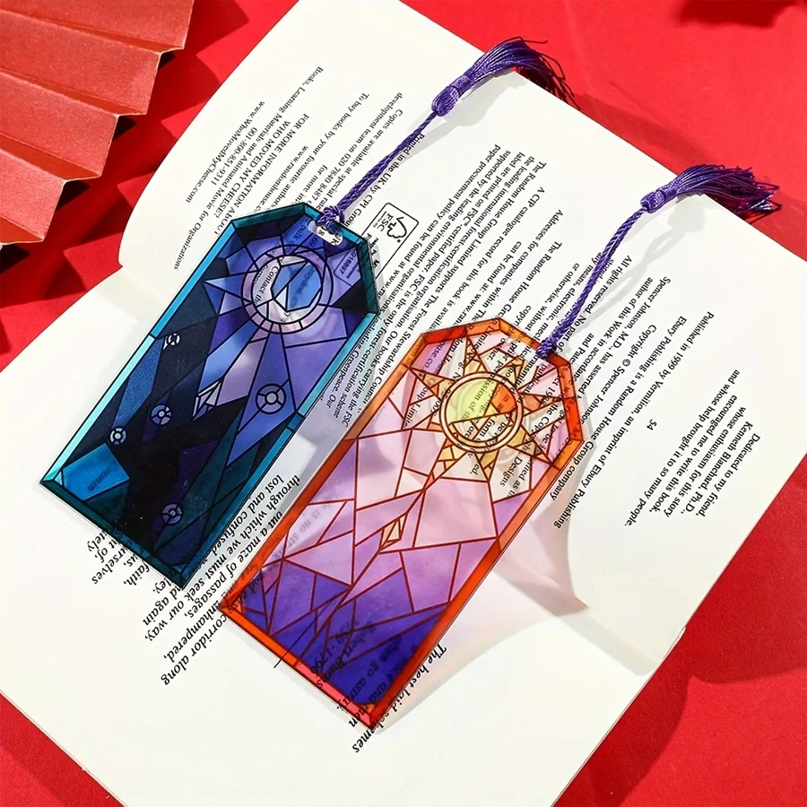 1pc Acrylic bookmarks-colored transparent page number markers perfect everyday accessory or gift for book lovers office