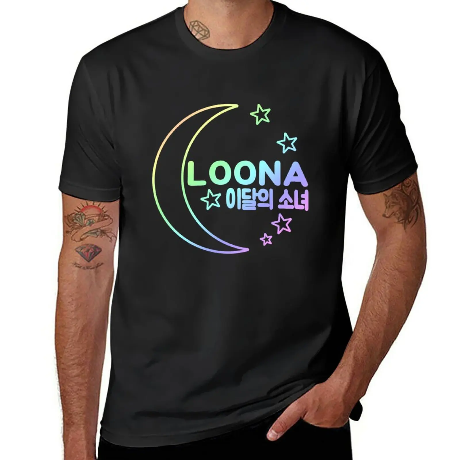 LOONA ???? Футболка KPOP для мальчиков, тяжелые мужские тренировочные рубашки