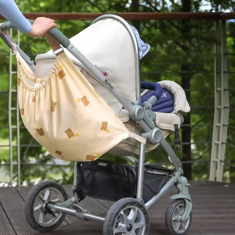Multifunction Baby Stroller Storage Bag Cartoon Large-capacity Baby Pram Hanging Bag Bear Rabbit Diaper Bottle Mommy Bag