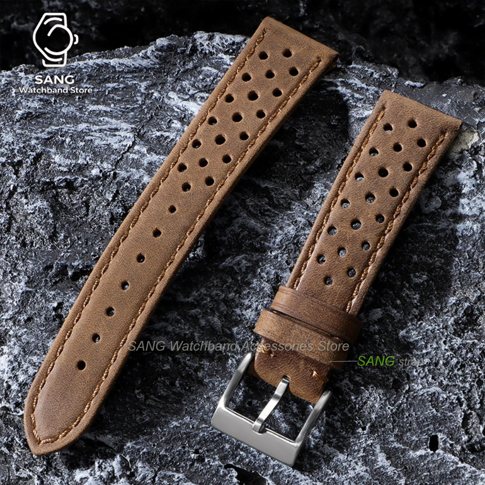 Vintage Calfskin Leather Watch Strap - Breathable Sport Bracelet Accessories